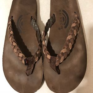 Rainbow Sandals- premier leather w/ braided strap
